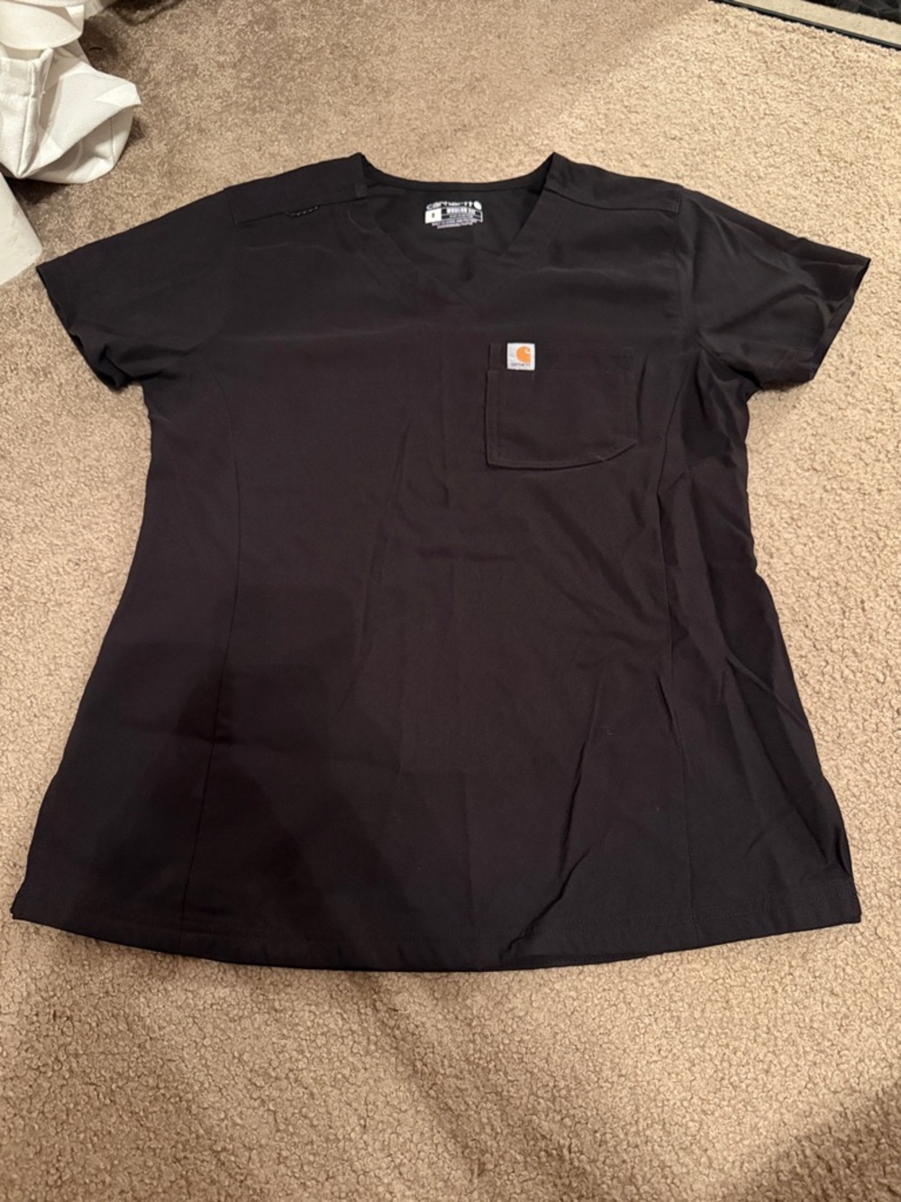 Carhartt Navy V-Neck Modern Fit Scrub Top
